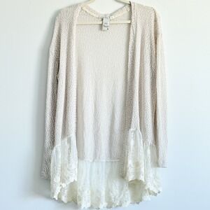 Boho Lace Whimsigoth Fairy Grunge Cardigan Women Medium Festival Artsy‎